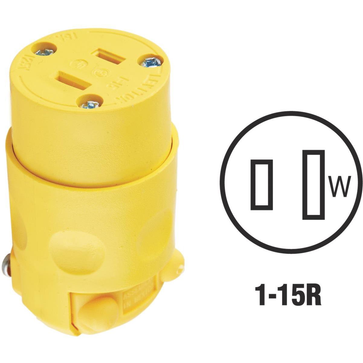 Enchufe Industrial Macho 15a 125v Amarillo Leviton