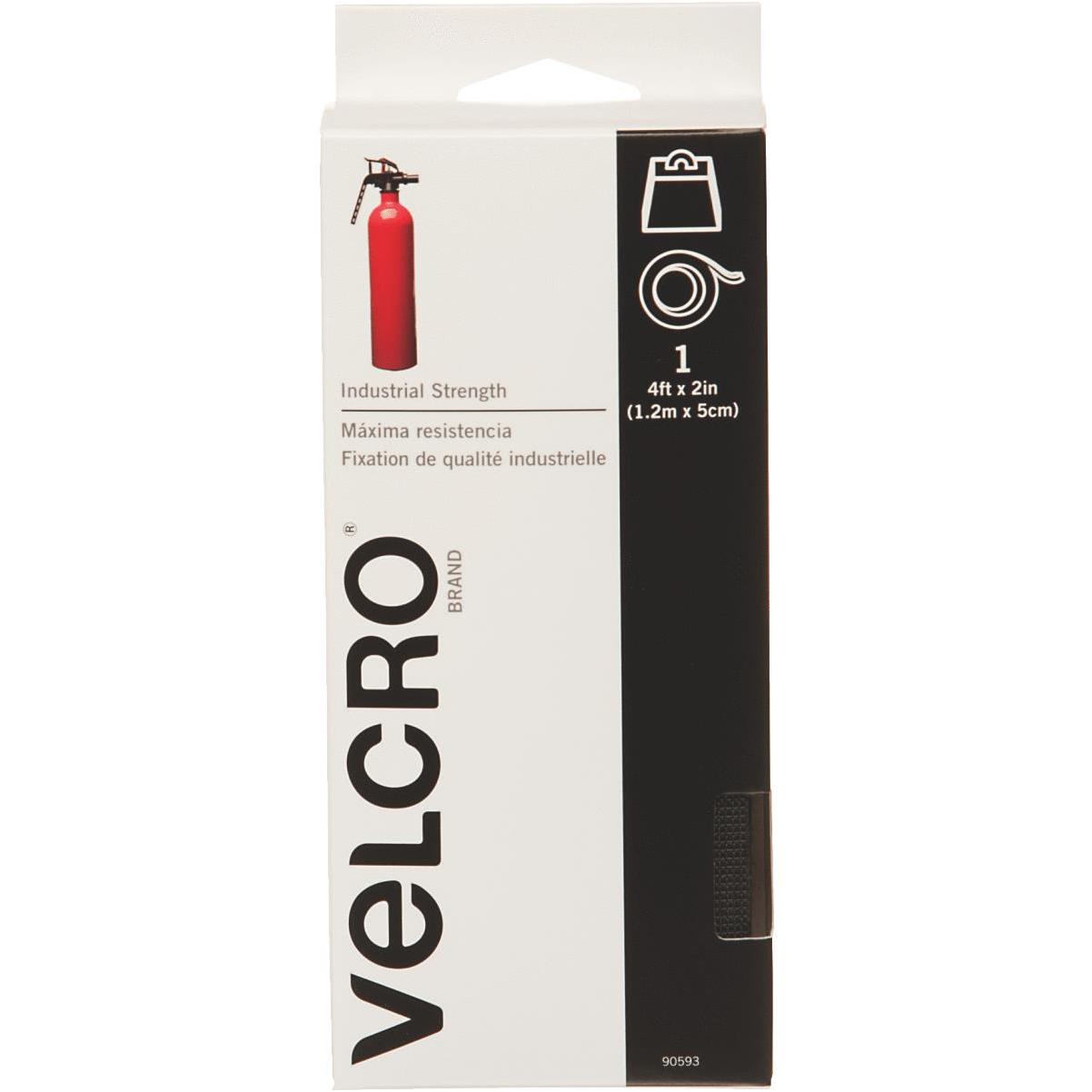 Velcro Brand Industrial Strength 4in x 2in Strips, Black - 3 Ct.