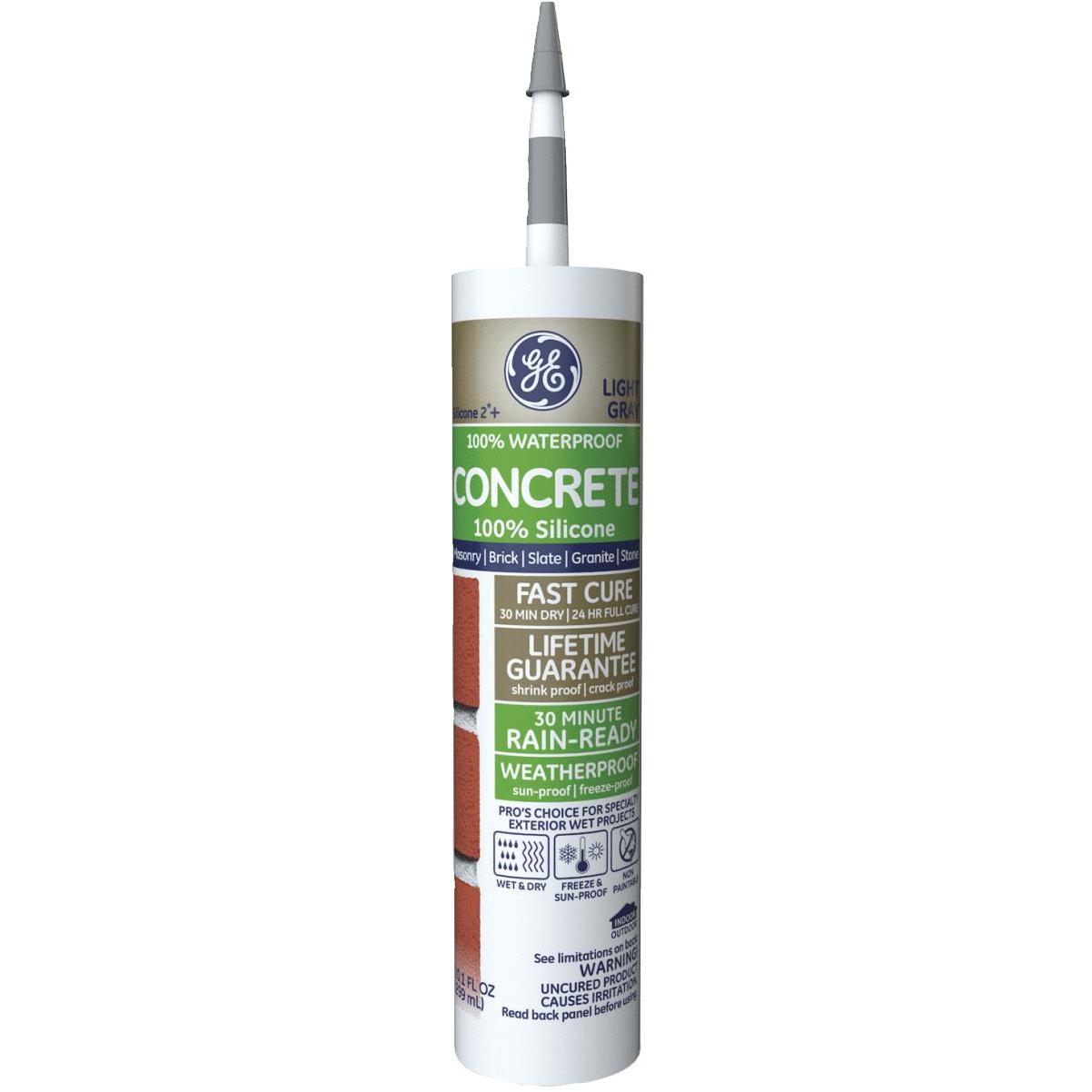 GE Concrete Silicone Advanced Speciality Products, Light Gray, 10.1 Oz.  Cartridge