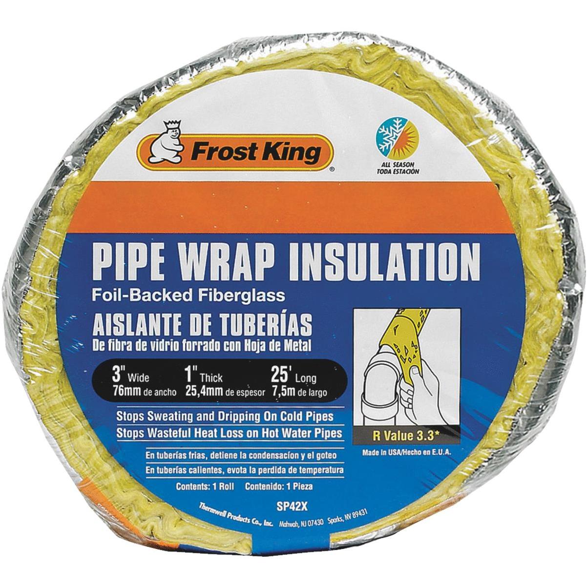 Frost King 1/2 In. x 3 In. x 50 Ft. Fiberglass Pipe Insulation Wrap