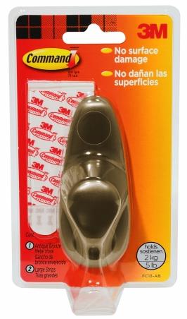 3m Large Antique Bronze Command Metal Hook  FC13-AB