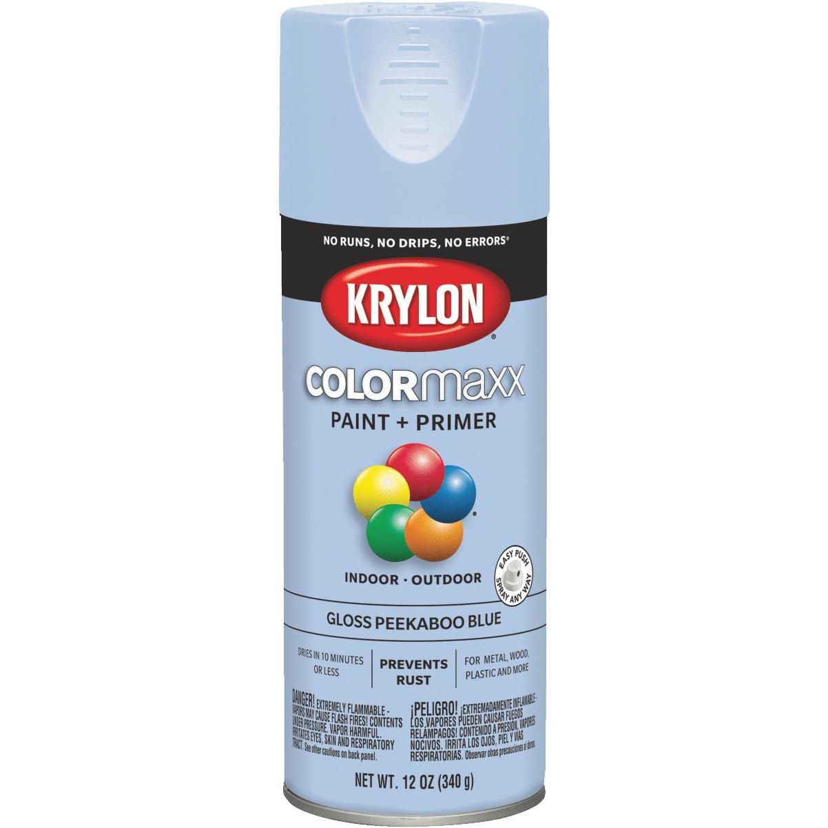 Krylon Rust Tough 12 Oz. Gloss Alkyd Enamel Spray Paint, Black