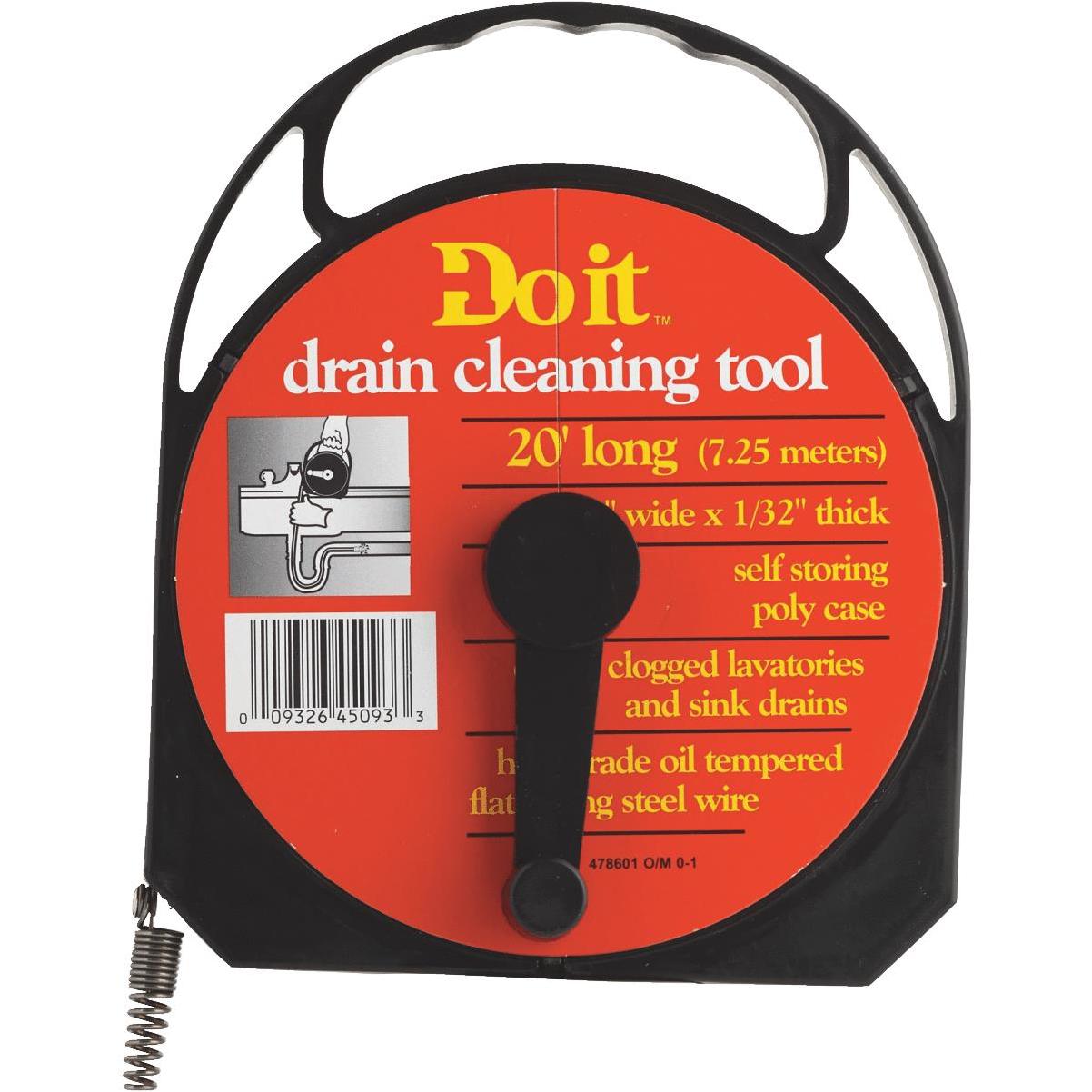 Do it Best 1/4 In. x 25 Ft. Polymer Drum Power Drain Auger