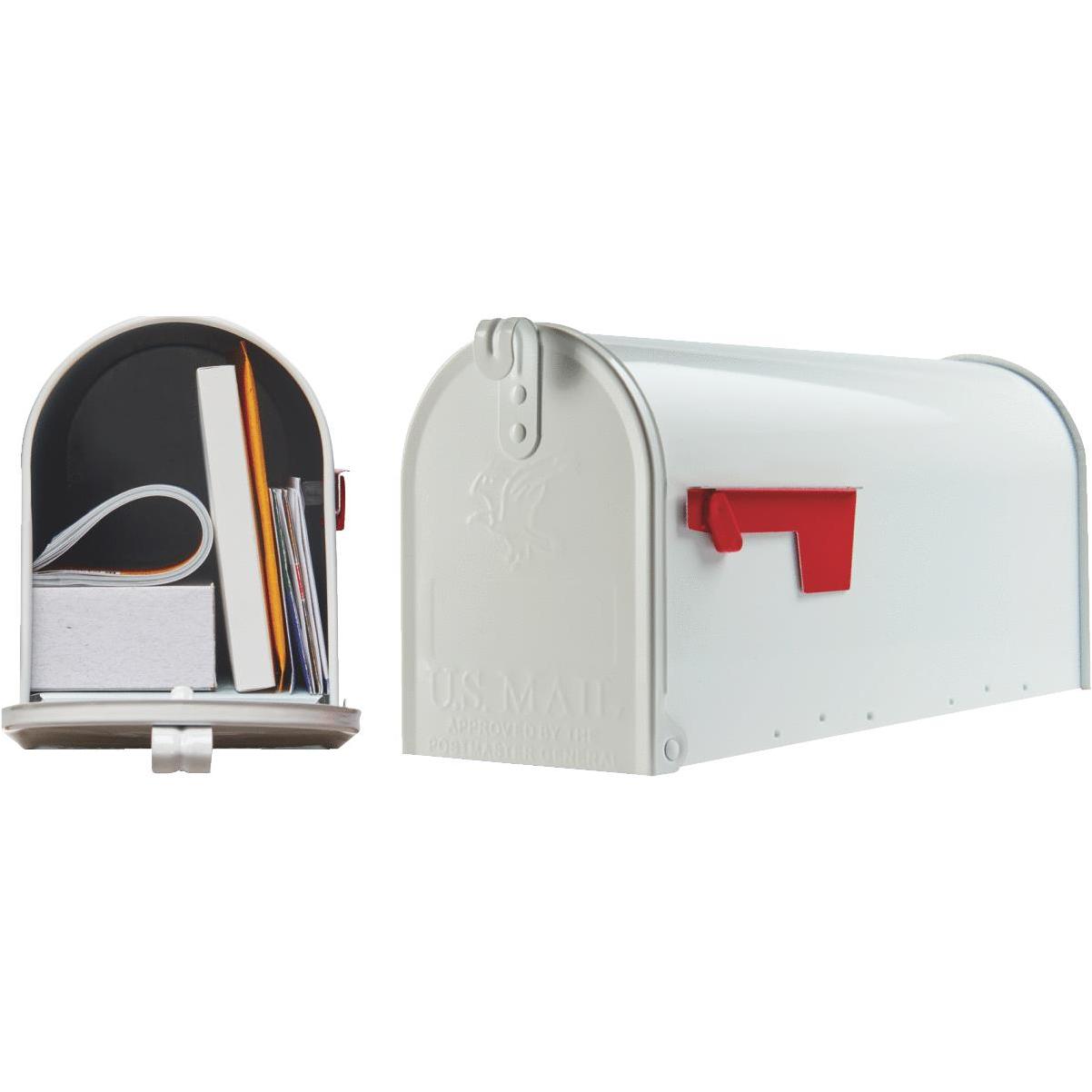 Gibraltar Elite T1 White Steel Rural Post Mount Mailbox | Ivey