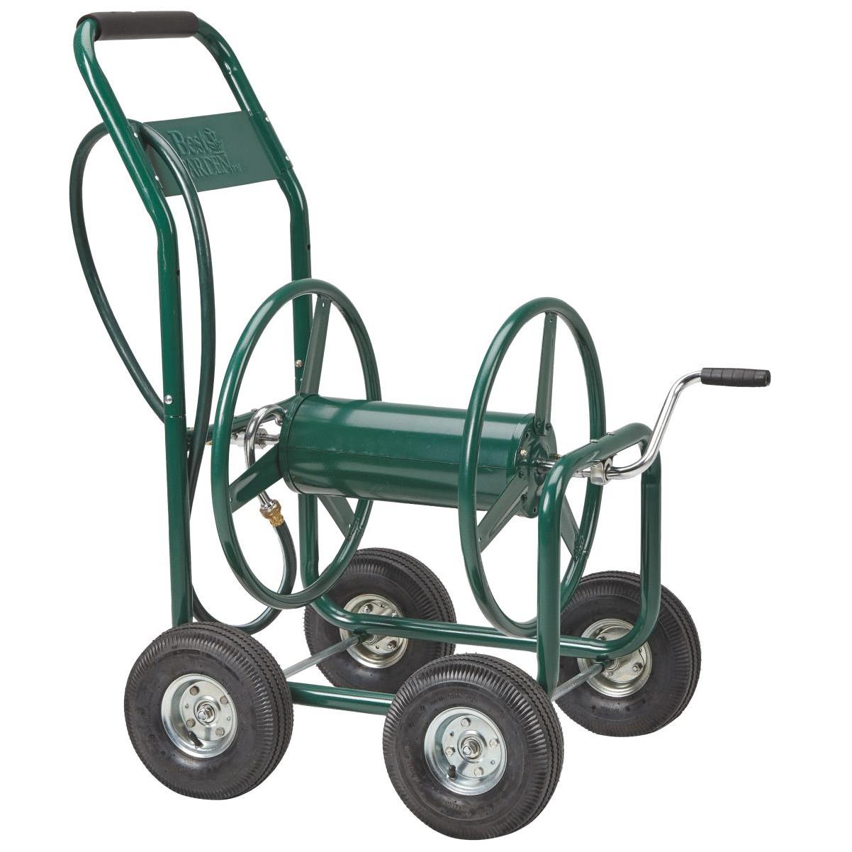 Best Garden 300 Ft. x 5/8 In. Green Metal 4-Wheel Portable Hose