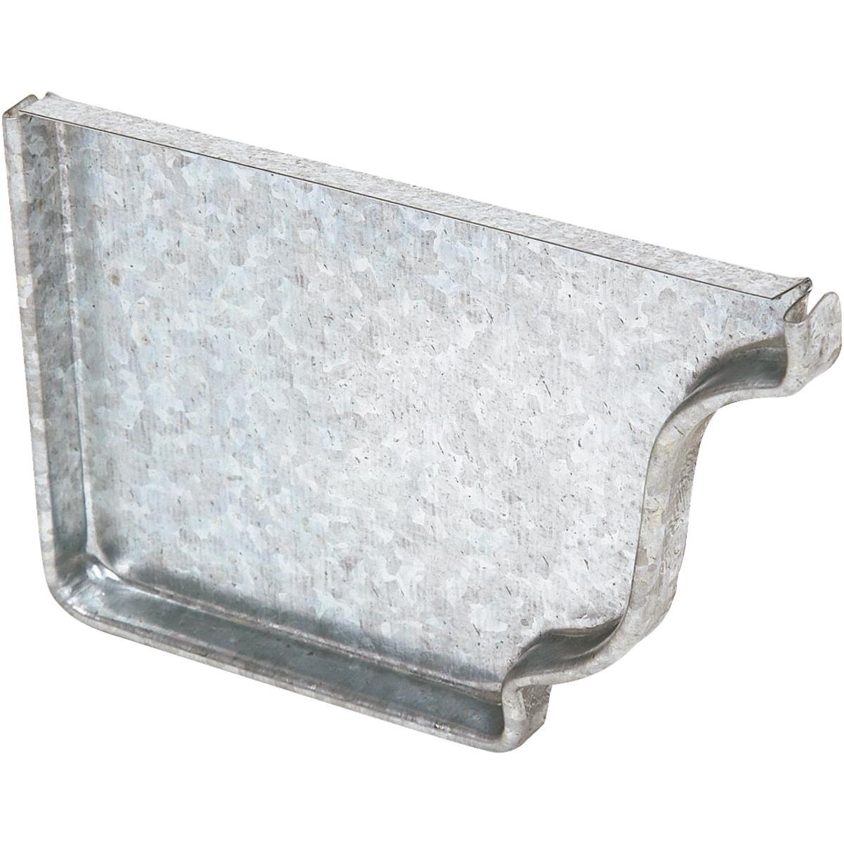 Left end. Galvanized Steel Gutter. Leader head Galvanized. Material: Galvanized Steel complete with Protection cap and all Accessories for assembling.