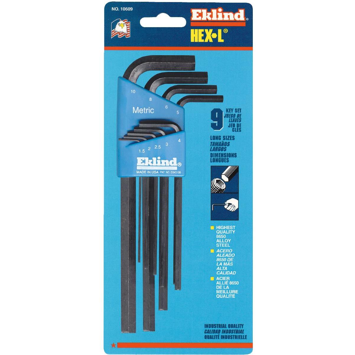 Details about   Eklind Tool  10mm  Metric  T-Handle  Hex Key  9 in 1 pc. 