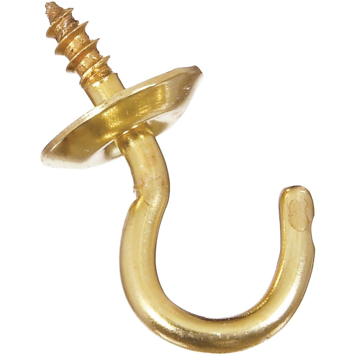 National V2021 1/2 In. Solid Brass Series Cup Hook (6 Count