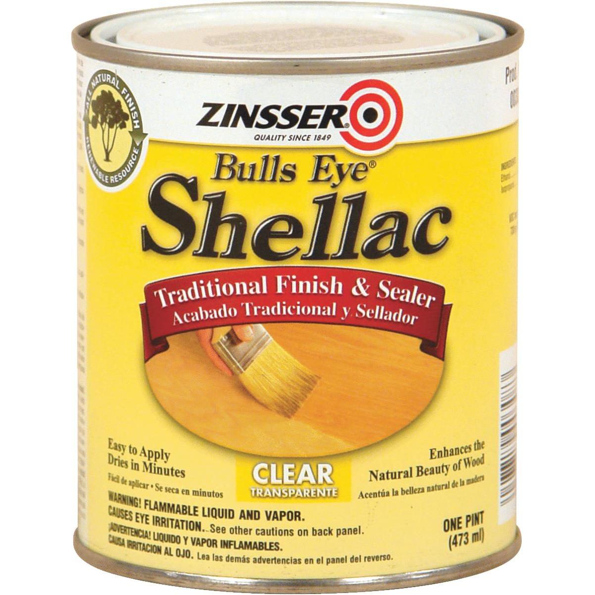 Zinsser Bulls Eye Shellac Traditional Finish & Sealer Spray 12 oz. Aerosol Can, Clear