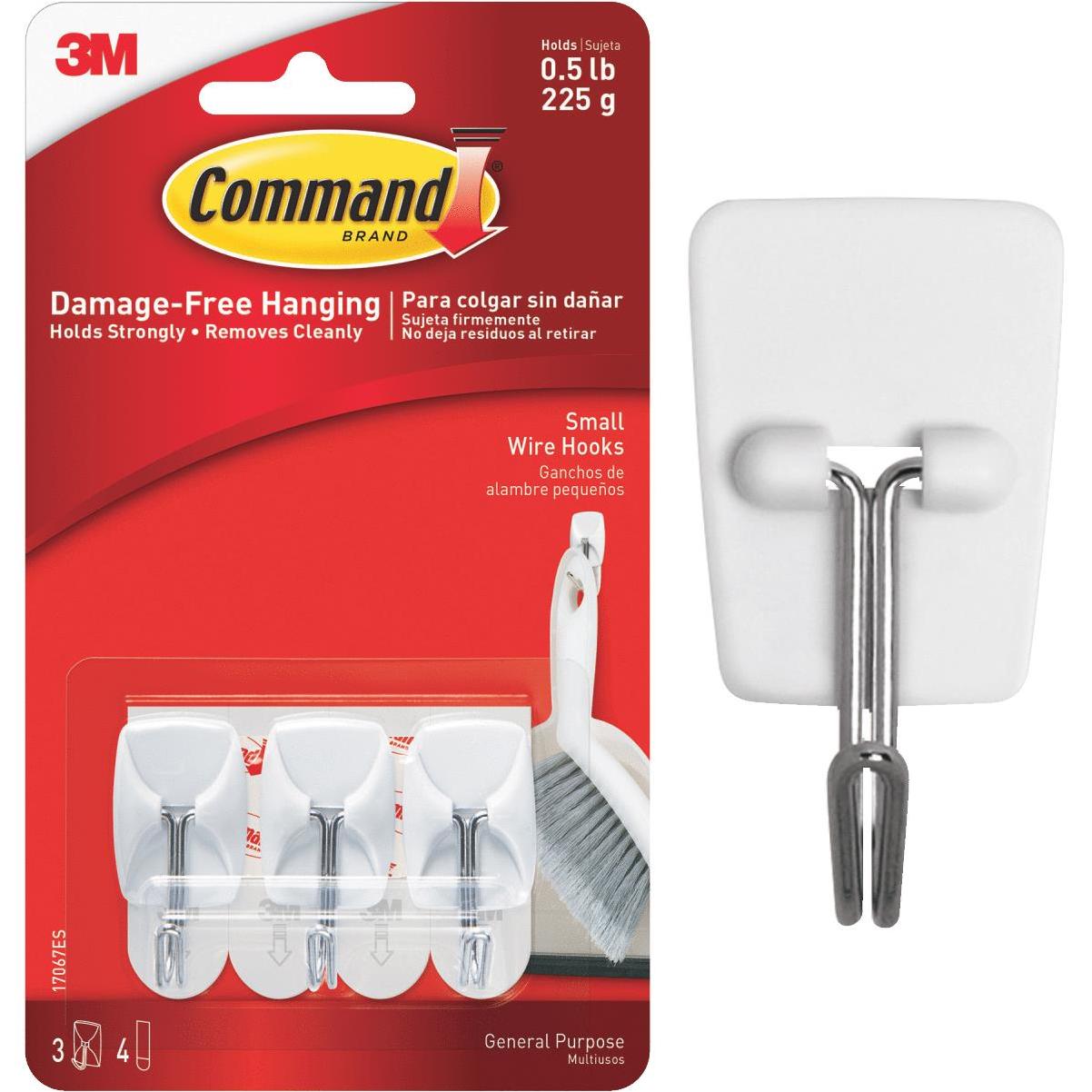 3M Command™ Clear Small Wire Hooks- 3 hooks, 4 strips Hook 3 Price