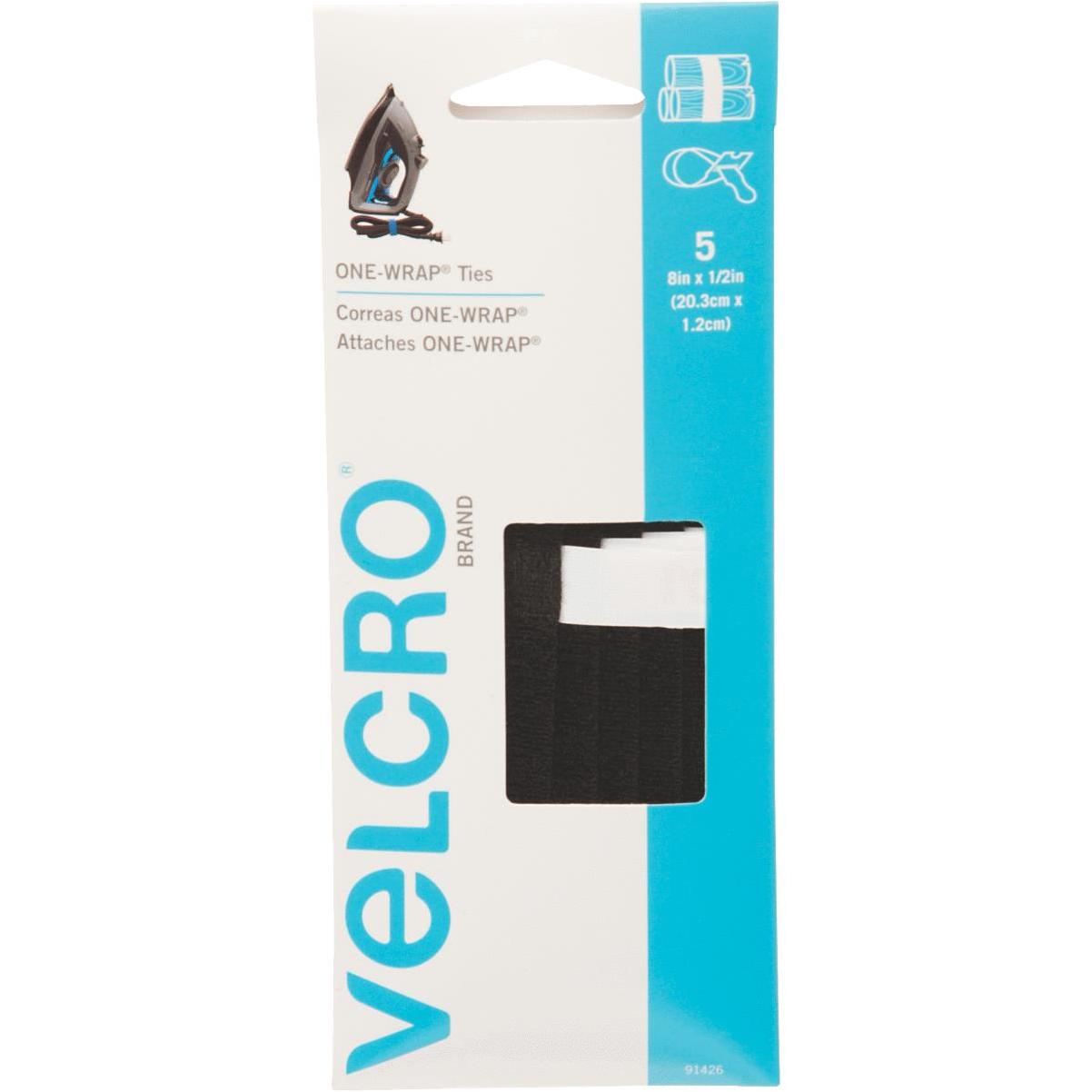 VELCRO Brand Industrial Strength 4in x 2in Strips, Black - 2 ct.