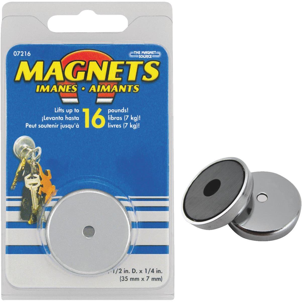 The Magnet Source 2 Pack 14lb White Magnet Hooks