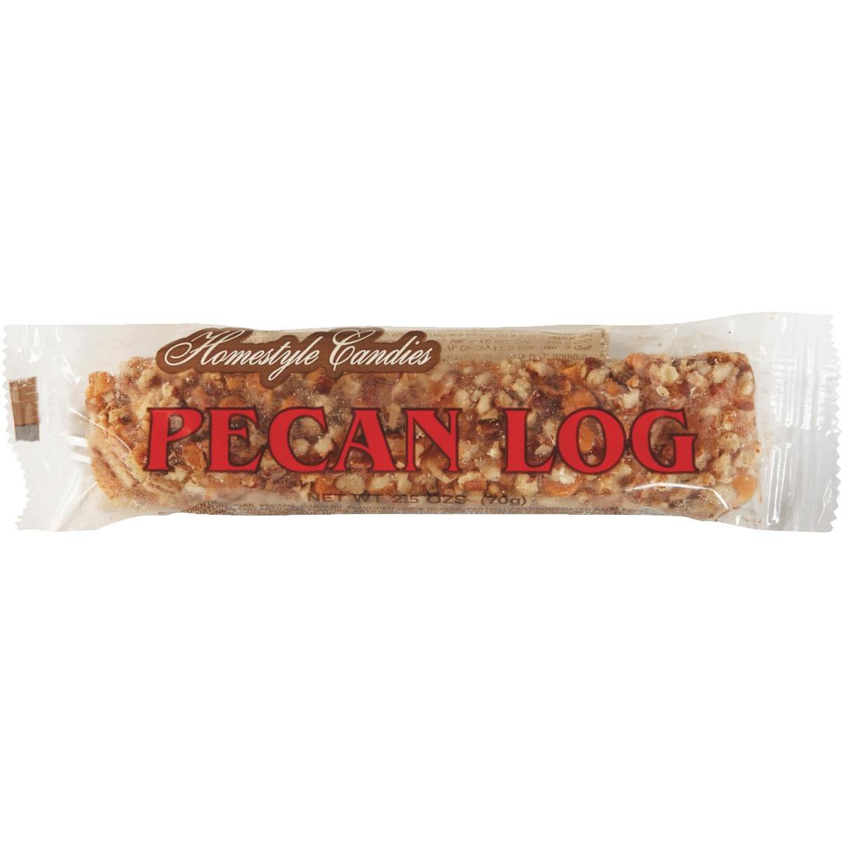 Pecan Logs Box of 12 Crown Homestyle Candies 2.5oz (70g)