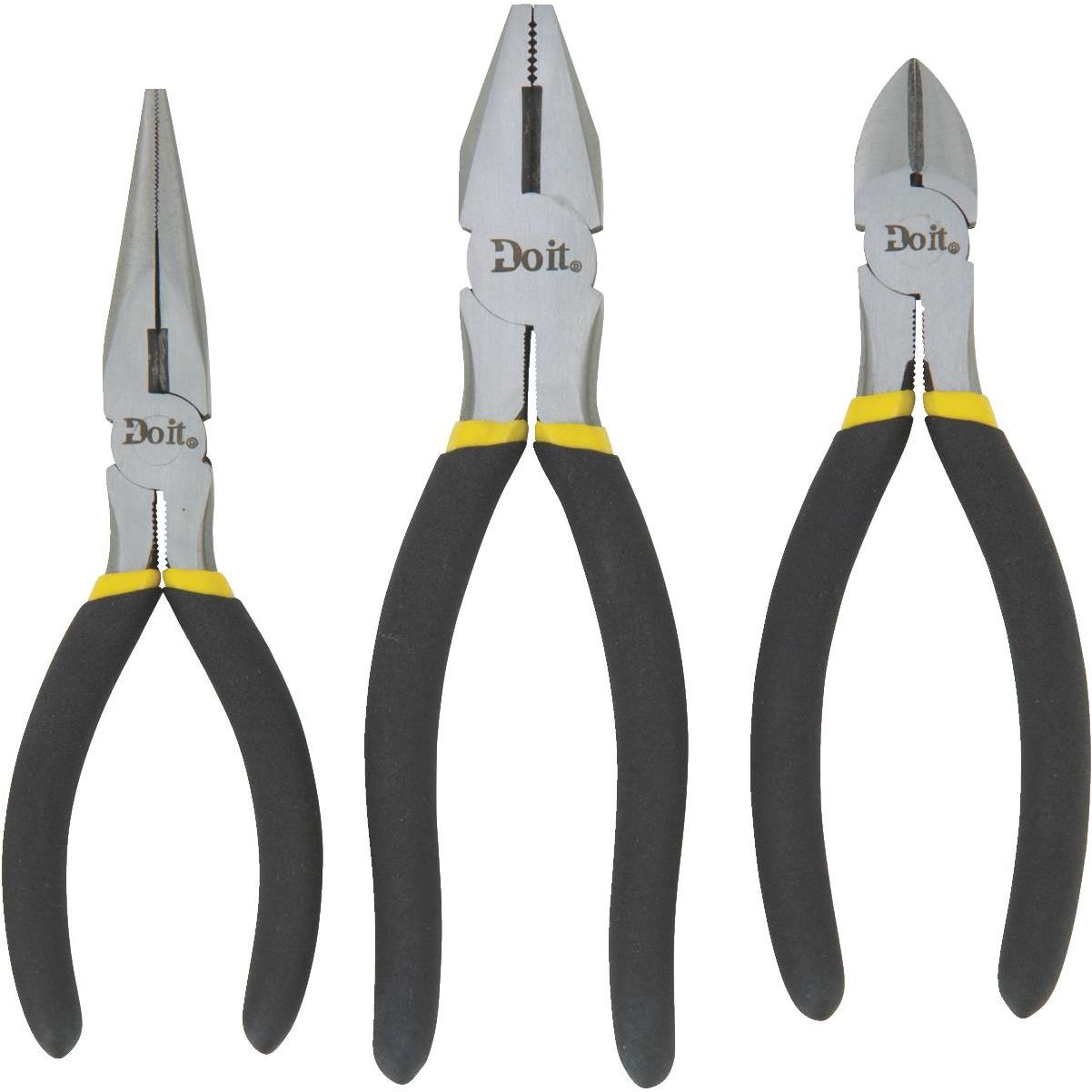 HDX 3 Pc Pliers Set 6 Long Nose Linesman & Diagonal Tools New In Package