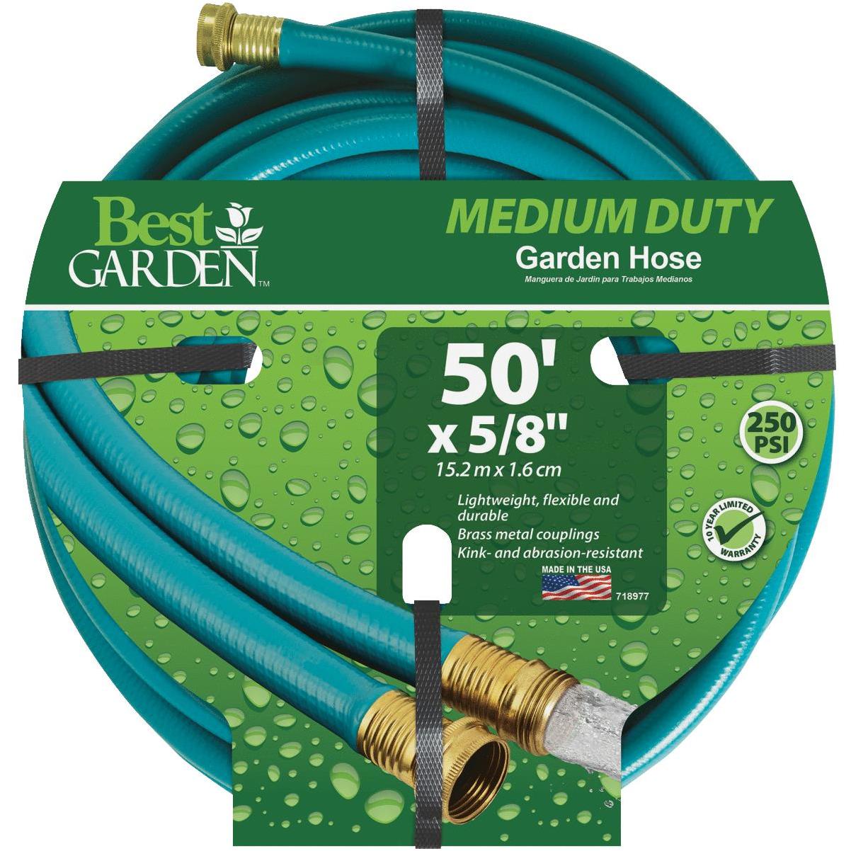 Best Garden 5/8 In. Dia. x 50 Ft. L. Medium-Duty Vinyl Garden Hose  W/Guard-N-Grip - Anderson Lumber