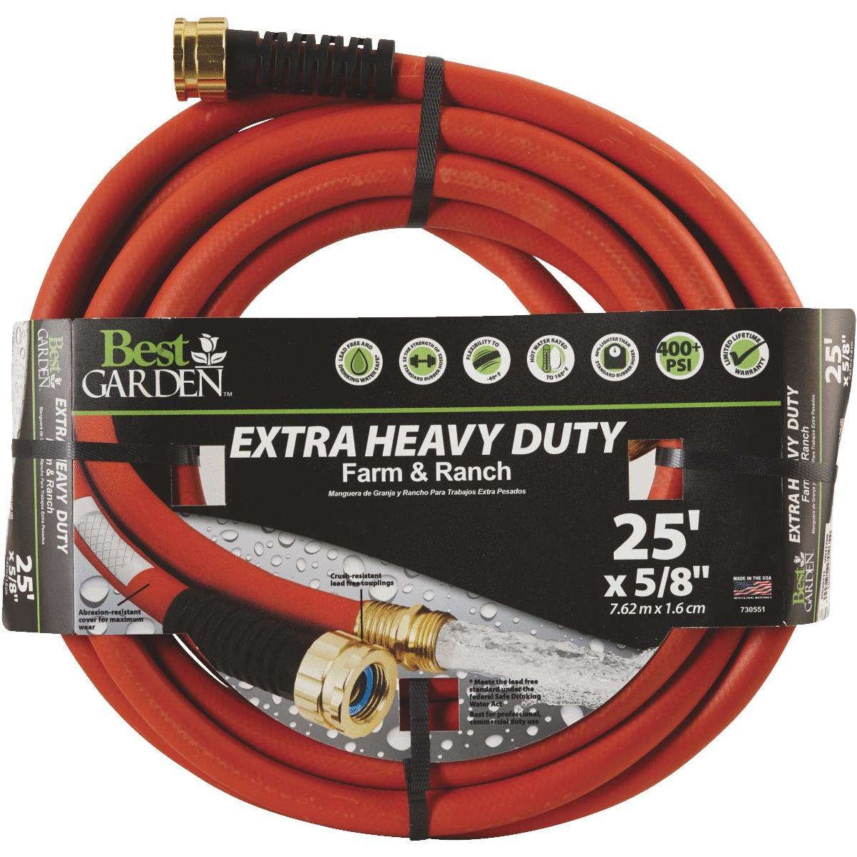 Best Garden 5/8 In. Dia. x 25 Ft. L. Drinking Water Safe Hot Water Rubber  Garden Hose - Kellogg Supply