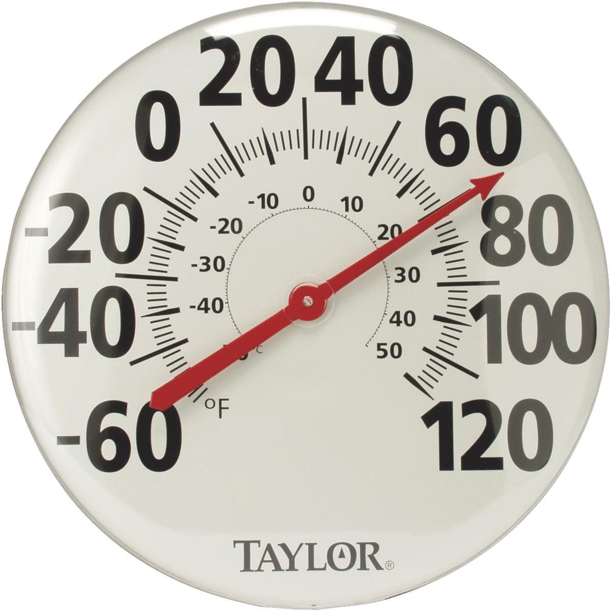 Large Galvanized Metal Thermometer