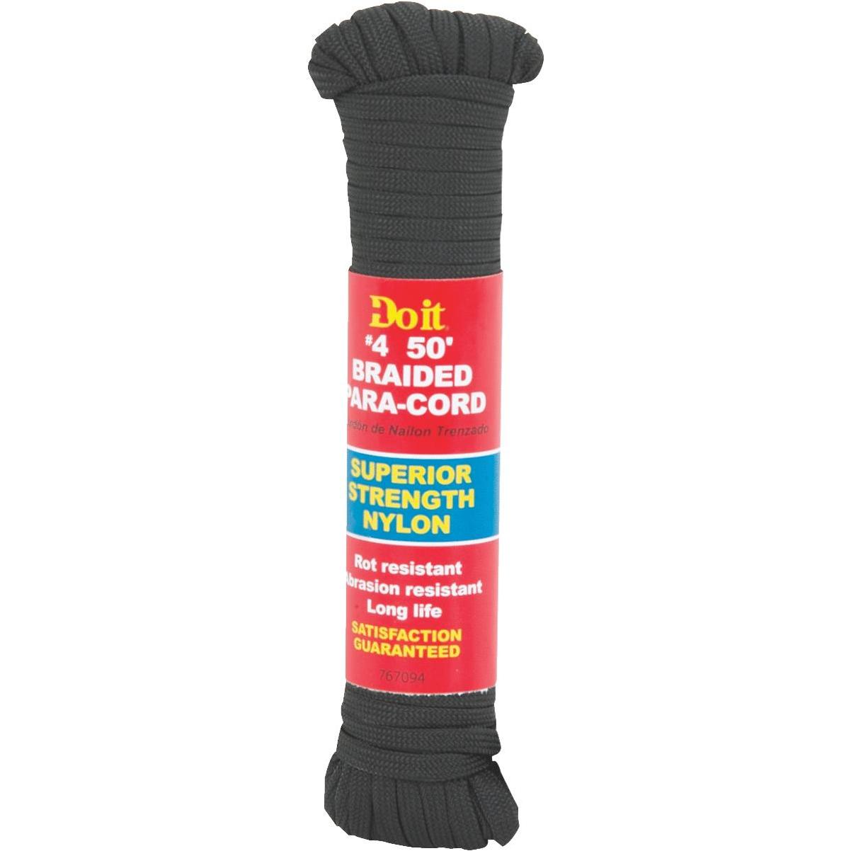 Do It Black Braided Polypropylene Paracord, 1/8 in. x 50 ft.