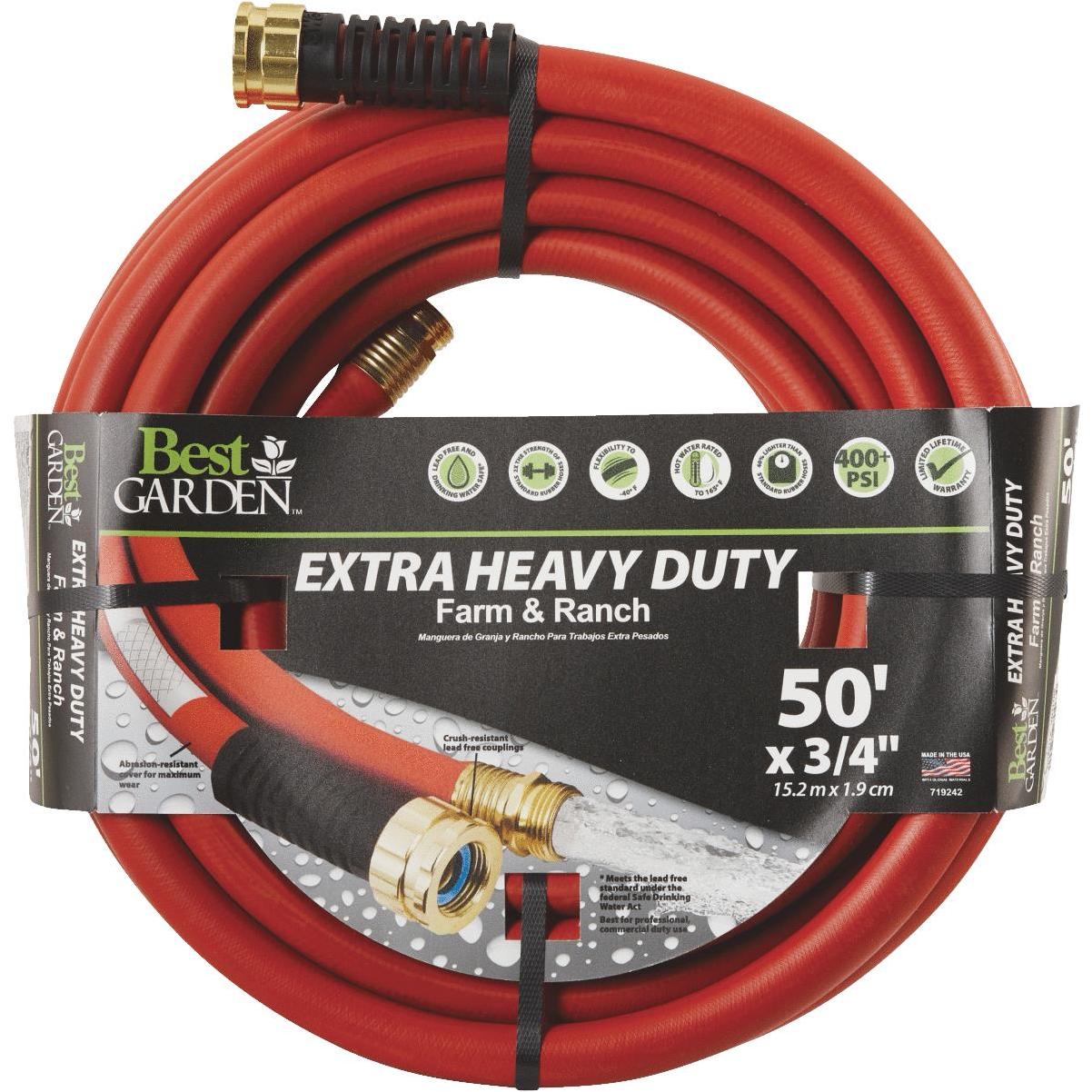 Apex Best Garden Extra Heavy Duty Premium Rubber 3/4 In. Dia. x 50 Ft. L.  Drinking Water Safe Hot Water Hose