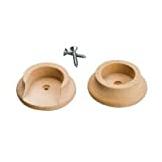 National Hardware 1-3/8 In. Wood Closet Rod Socket, Natural (2-Pack)