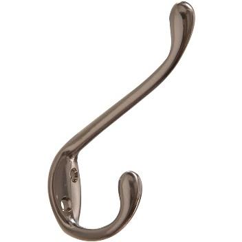 Part 852321 Heavy Duty Satin Nickel Garment Hook, by Hillman, Single Item, Great