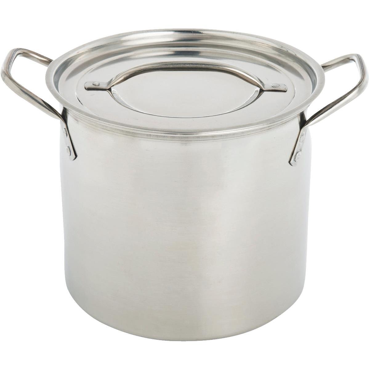 Fleur De Lis 80 Qt. Aluminum Stockpot, with 60 Qt. Strainer Basket