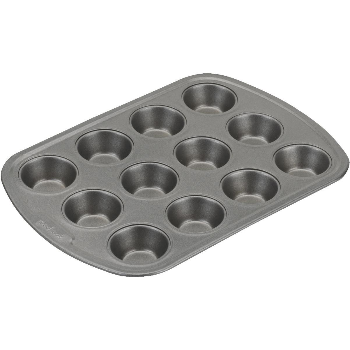 GoodCook 48-Cup Nonstick Steel Mini Cupcake and Muffin Pan, Gray