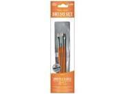325108 Brush Set Value Pack Bristle-Sable 4-Pkg-Round 1 & Flat 2 4 6