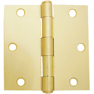Ultra Hardware 35210 3.5 in. - 2 mm. Square Hinge - Brass