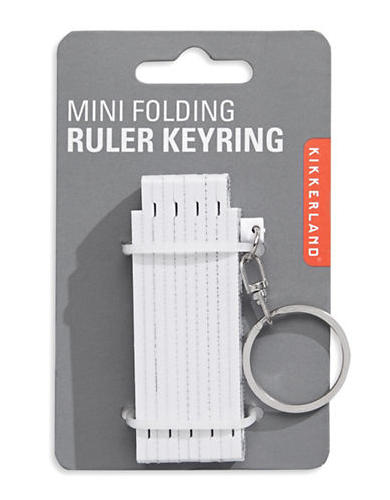 Kikkerland Folding Ruler Keychain-WHITE-One Size