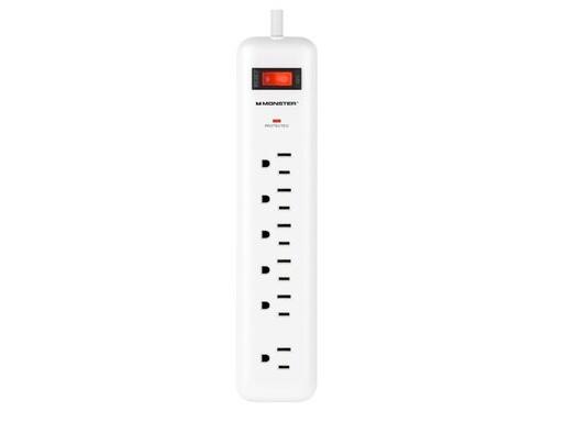 6 Outlet Surge Protector Power Strip with Low-Profile Plug with