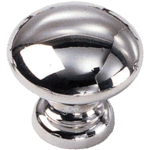 Laurey 40726 Brass/Chrome Knobs 1 3/8 Inch Diameter Mushroom Knob
