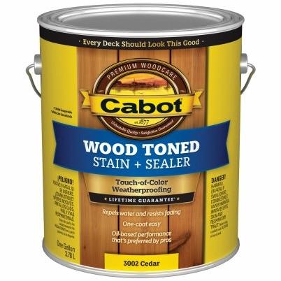 Cabot Alkyd/Oil Base Wood Toned Deck & Siding Stain, 3002 Cedar, 1