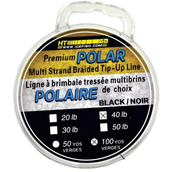 HT POLAR ICE 40 LB 100 YARDS BRAIDED ICE FISHING LINE