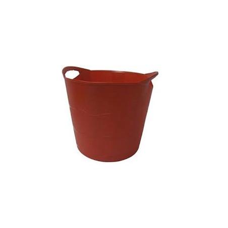 Little Giant FT11RED 11-Gallon Heavy-Duty Farm Bucket Rubber Flex Tub with  Handles, Red