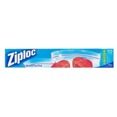 Ziploc Brand Freezer Two Gallon Bags with Grip 'n Seal Technology, 10 Count