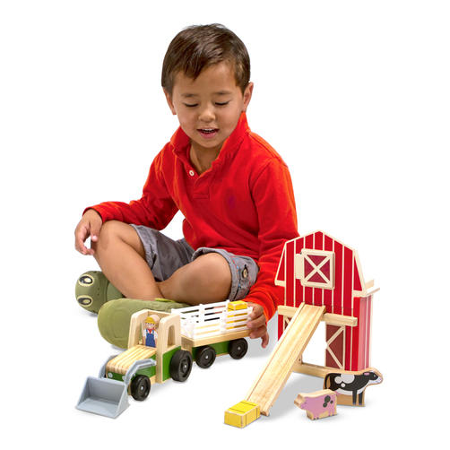 melissa and doug farm and tractor set