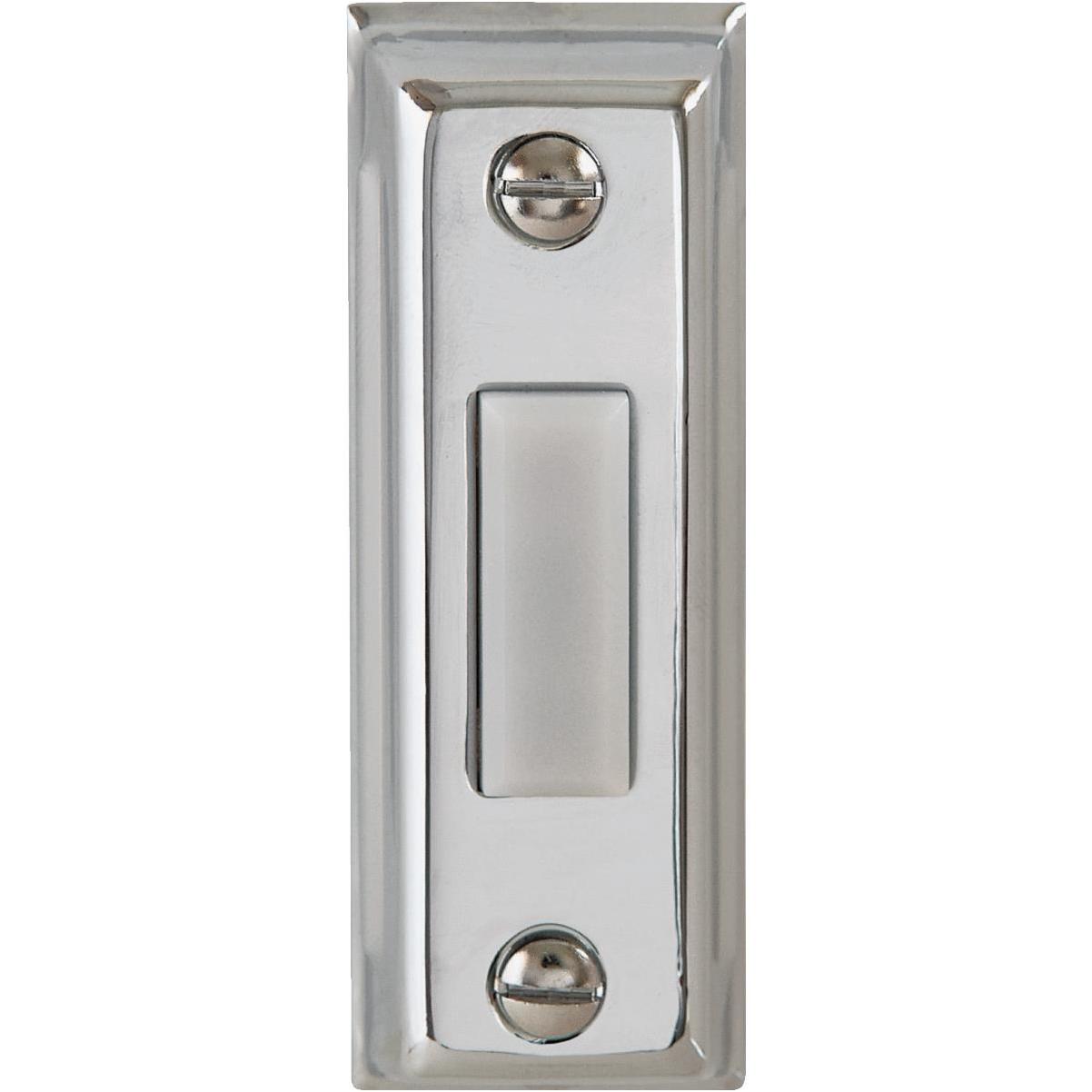 IQ America Wired Silver Rectangular Design Lighted Doorbell PushButton