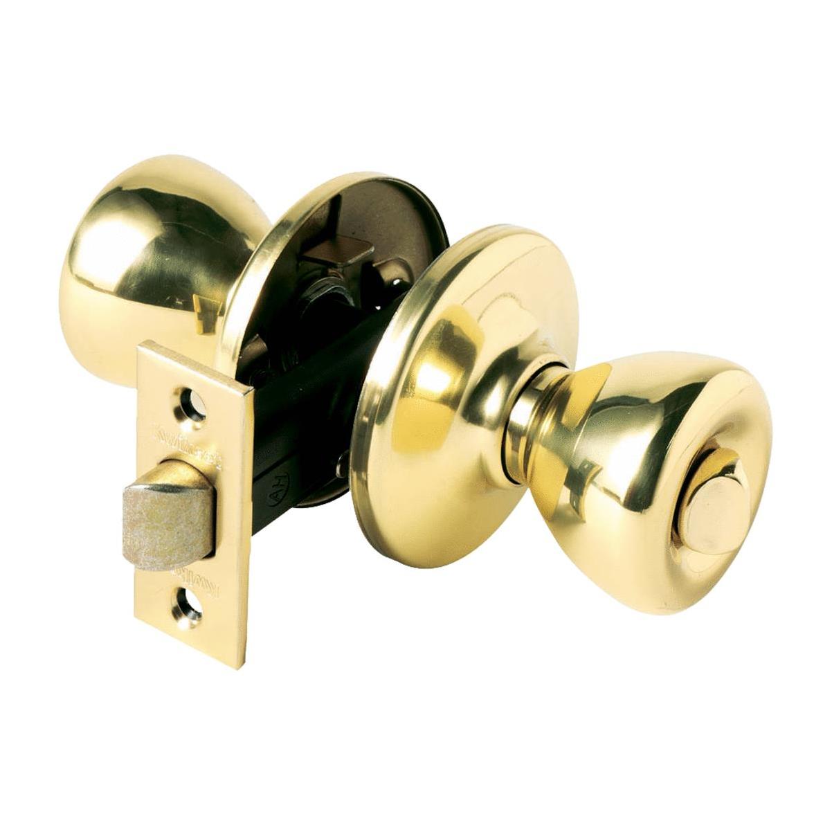 Kwikset Signature Series Polished Brass Lido Privacy Door Lever