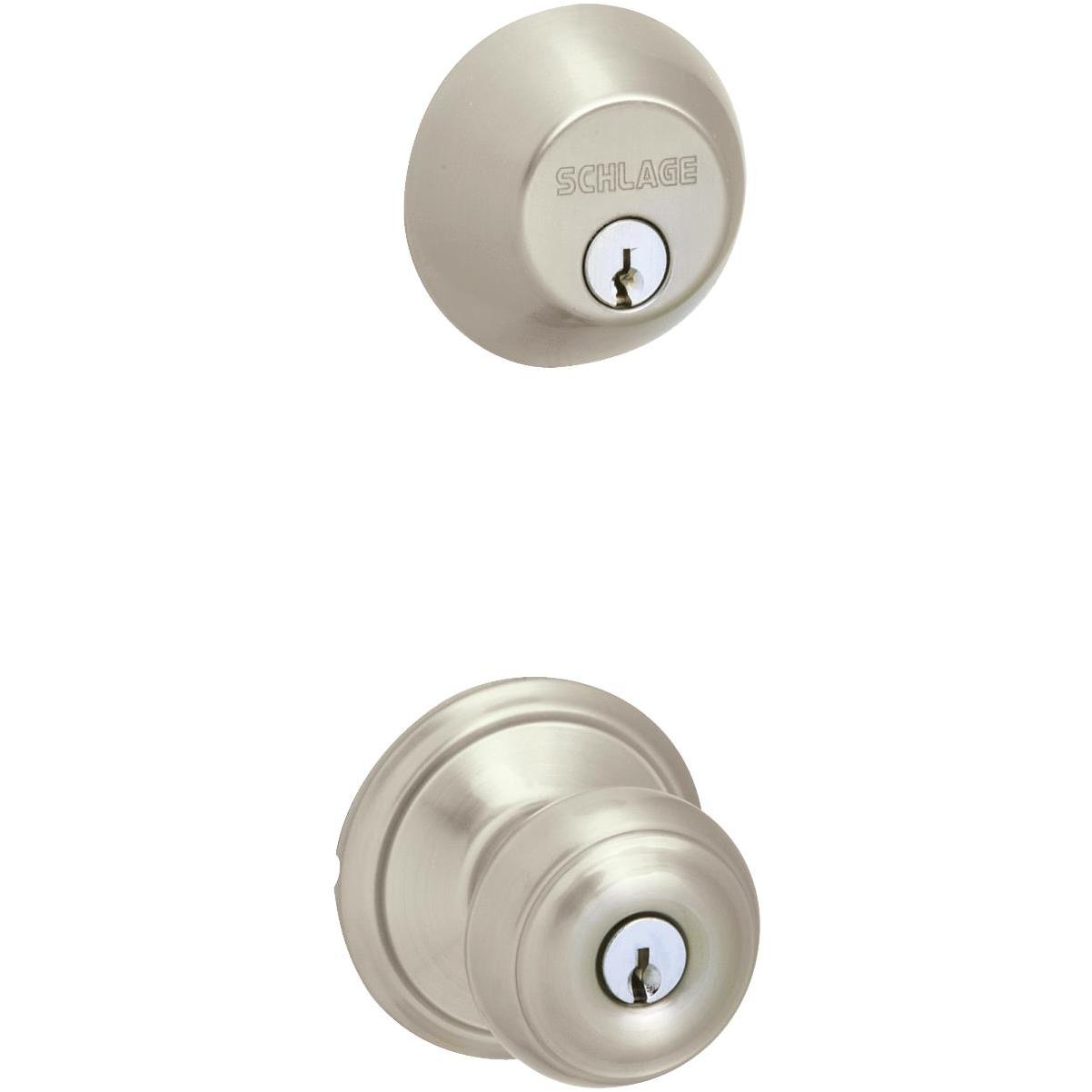 Schlage Georgian Satin Nickel Entry Door Knob