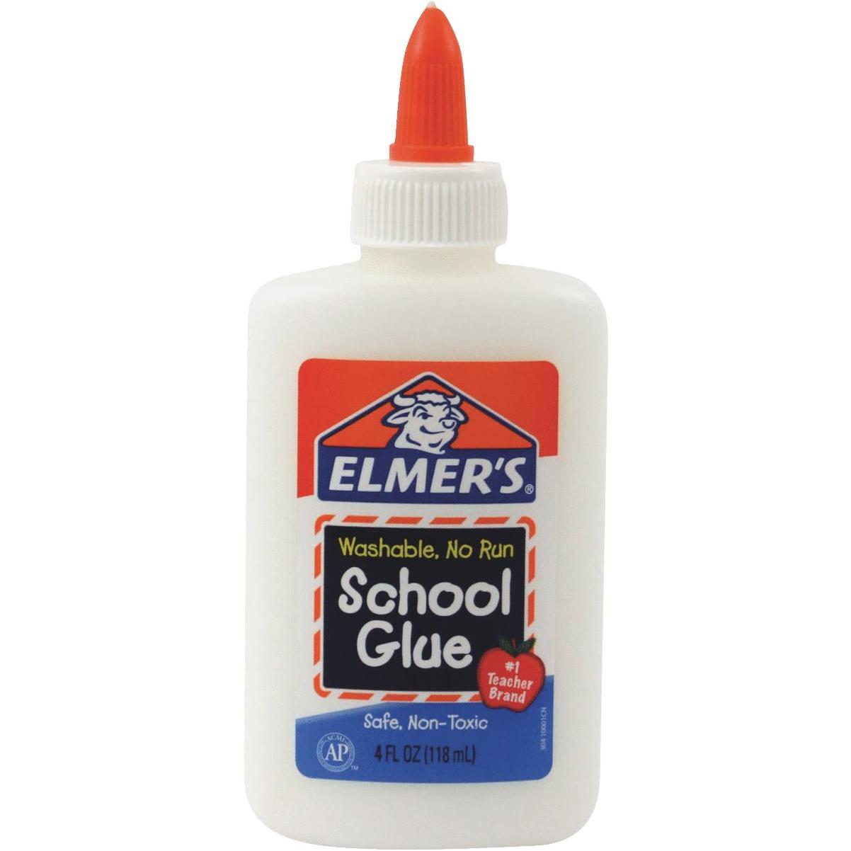 Elmer's No-Wrinkle Rubber Cement, Clear, Brush Applicator 4 oz 