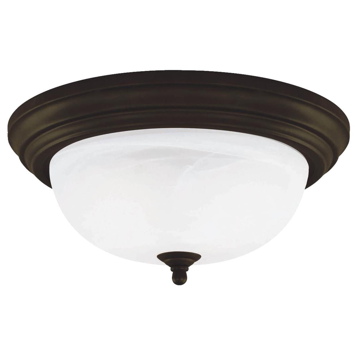 White Incandescent Flush Mount Ceiling Light Fixture Home Impressions 6 In 
