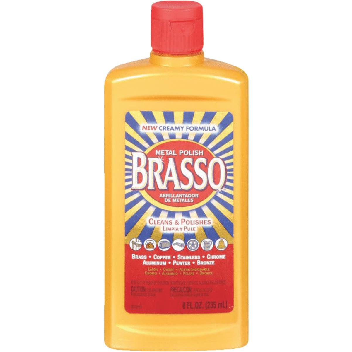 BRASSO POLISH, Brass & metal polish, 8/case