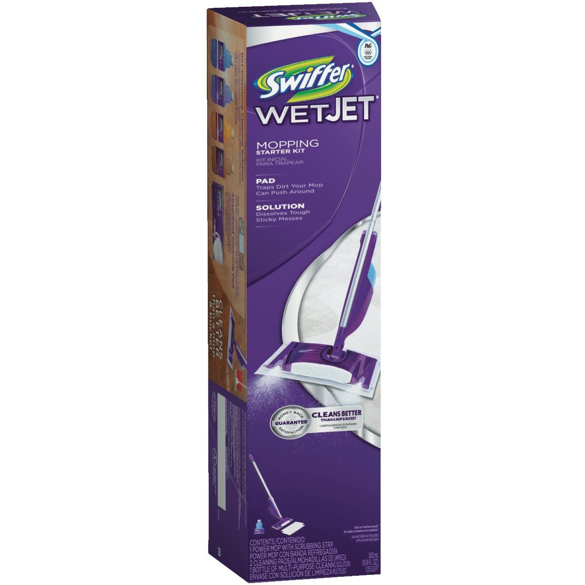 Swiffer Wetjet Hardwood and Floor Spray Power Mop Cleaner Starter Kit W/ 10  Pads