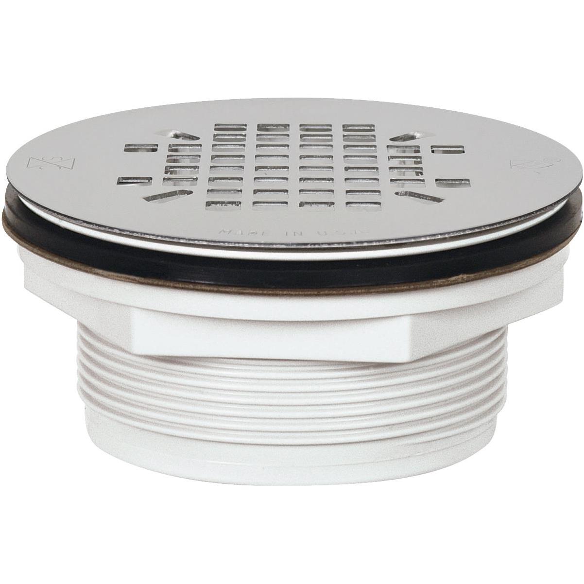 2 in. ABS Solvent Weld Shower Drain with Snap-In Stainless Steel Strainer