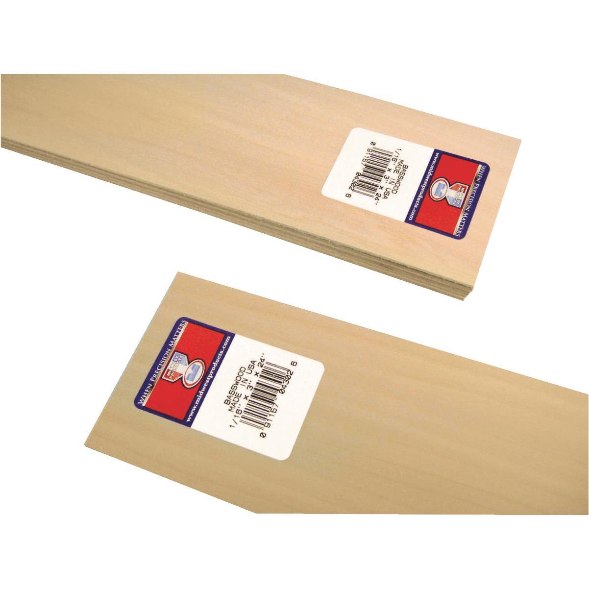 Basswood Sheet 1/32in x 4in x 24in (Pack of 15)