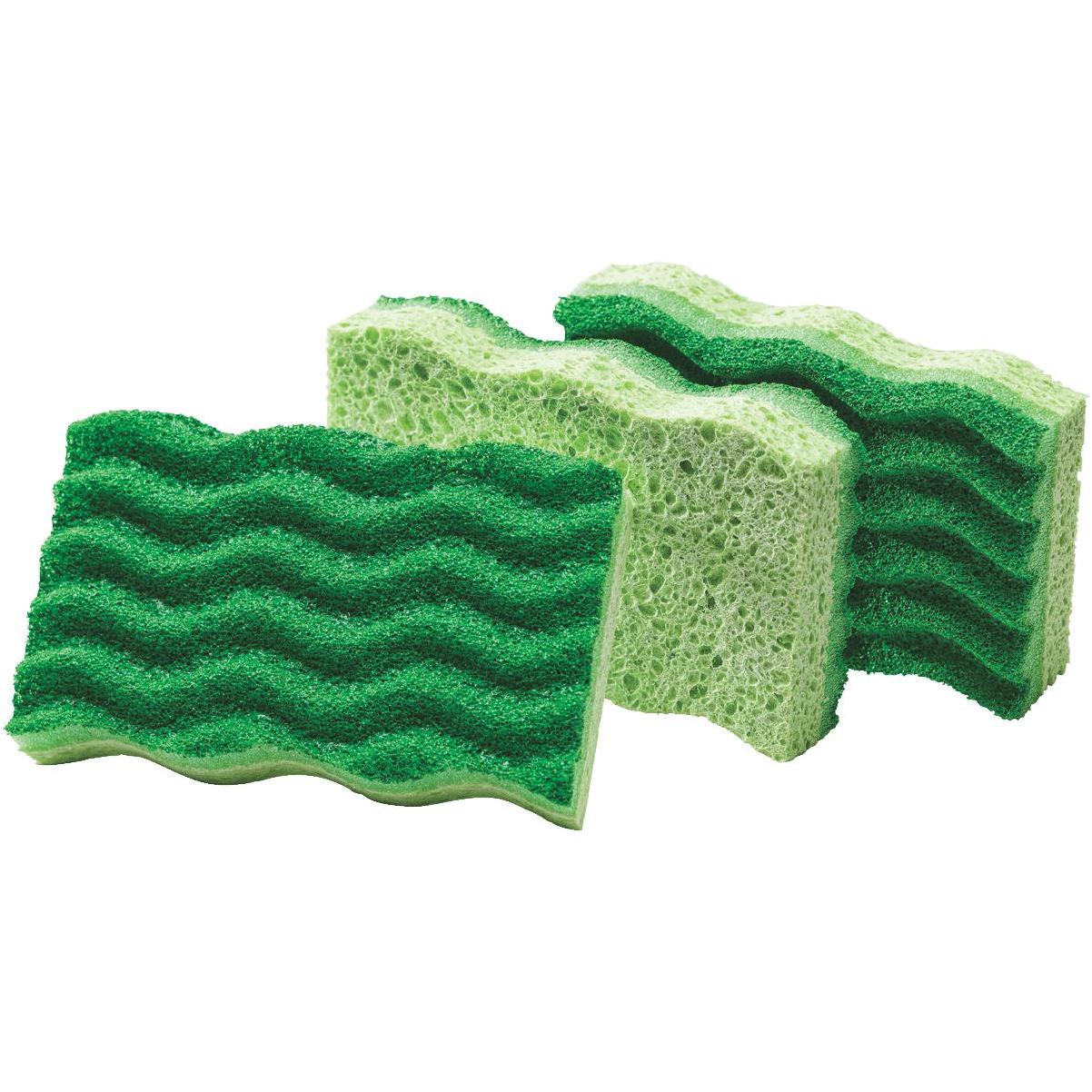 Green/Yellow Medium Duty Cellulose Scrubber Sponge (5-Per Pack)