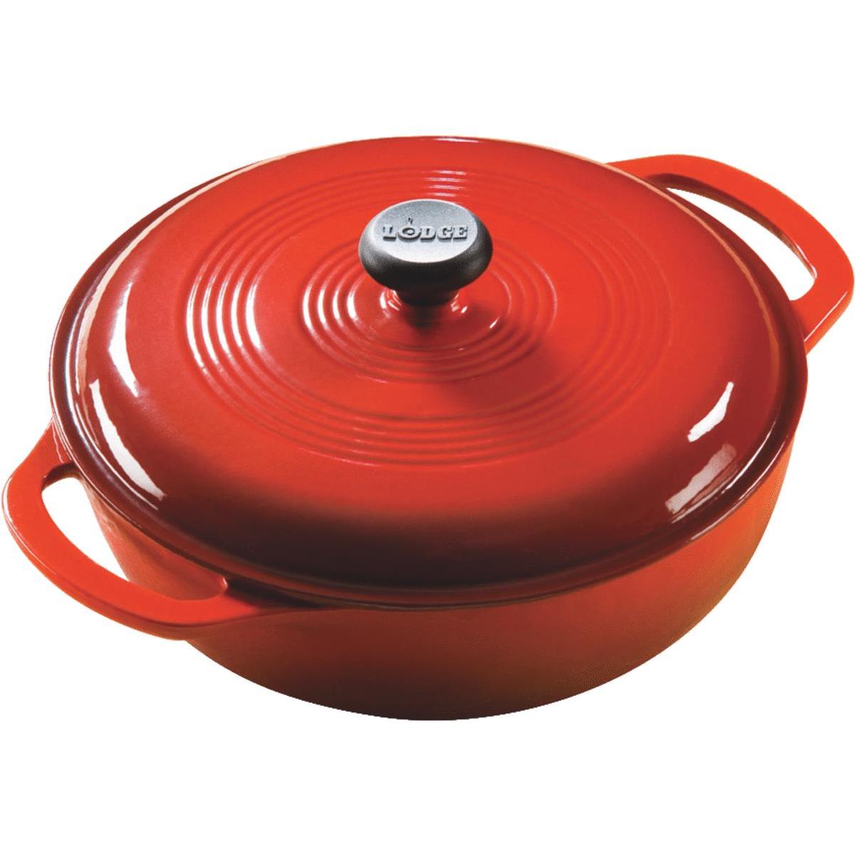 Lodge 3 Qt. Dutch Oven, Red