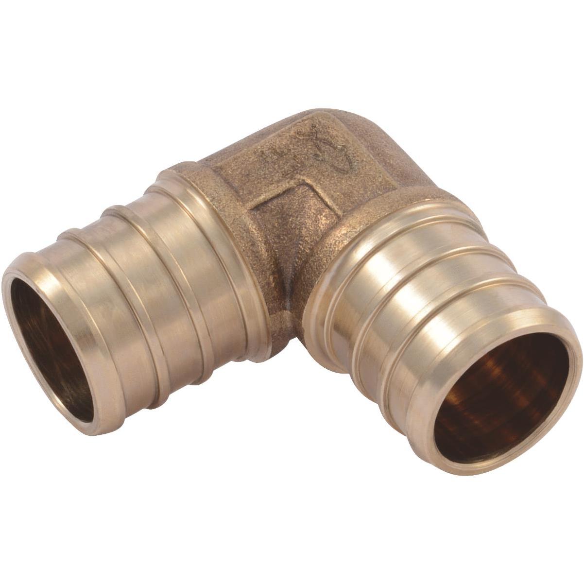 SharkBite 3/4 In. x 3/4 In. 90 Deg. Push-to-Connect Brass Elbow (1/4 Bend)  (4-Pack)