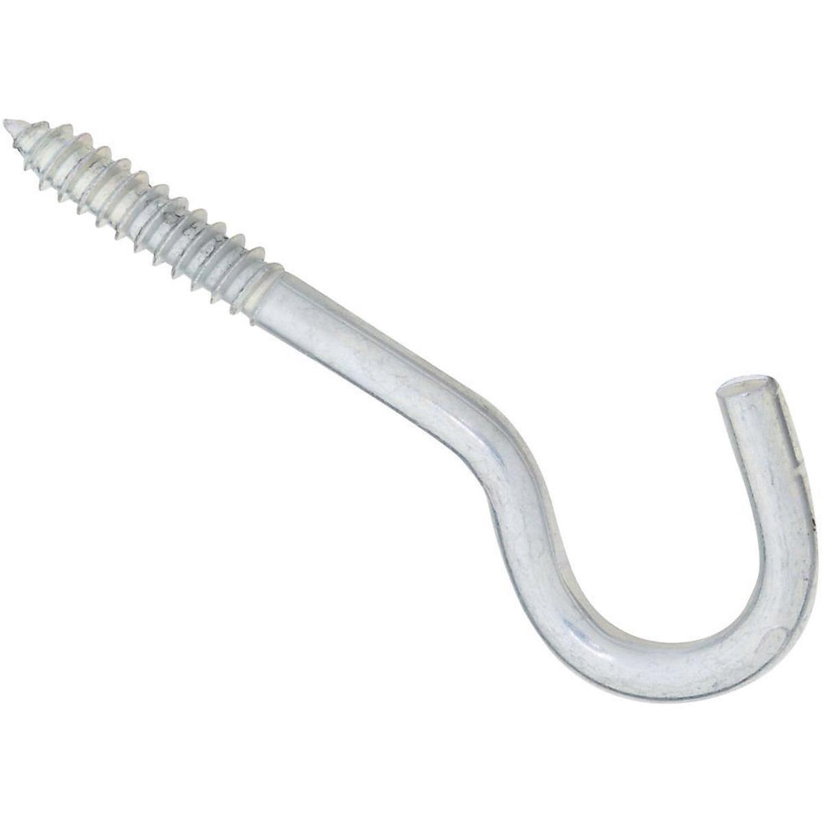 National Hardware Screw Hook, Zinc, 3/8 x 10 In.